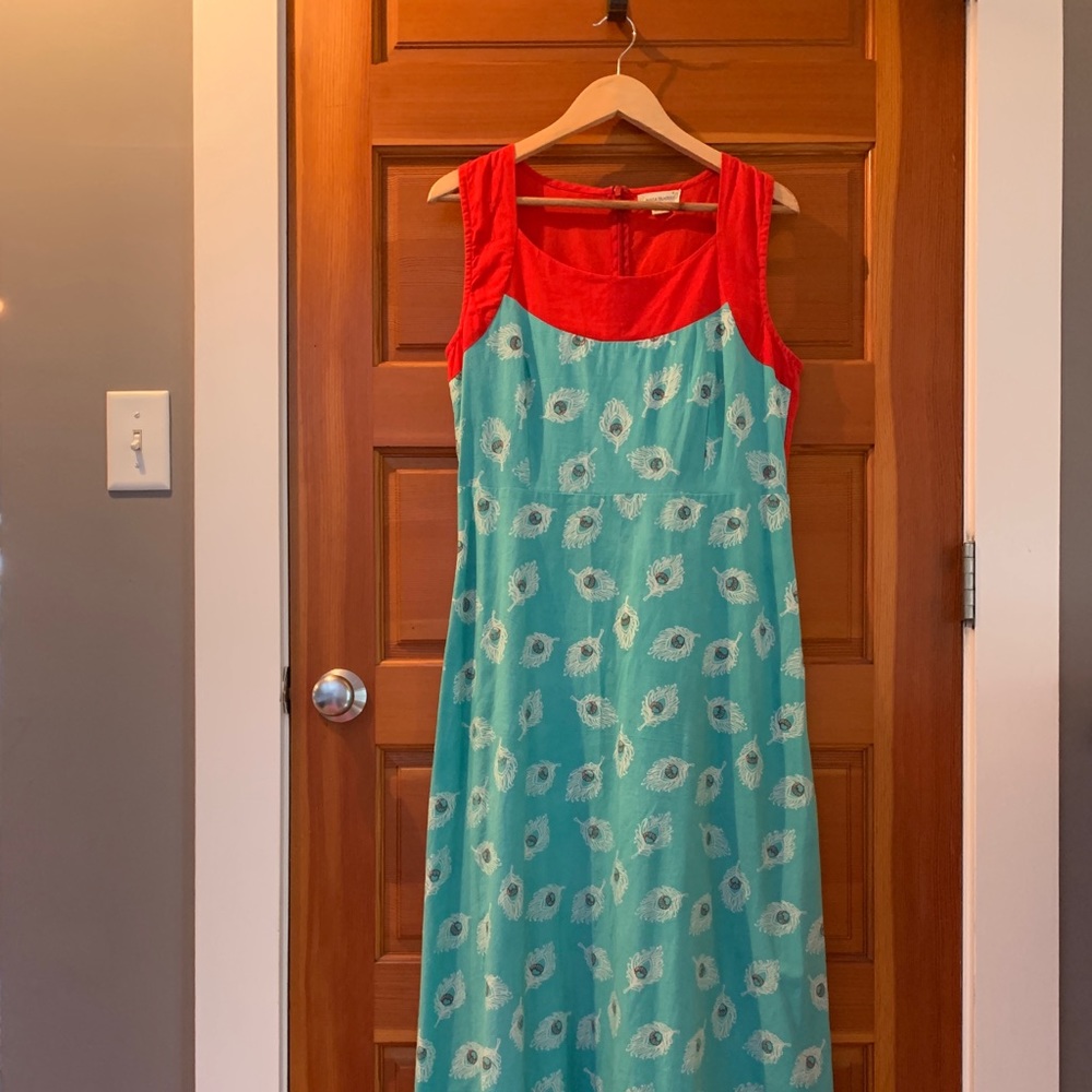 Print sleeveless maxi dress